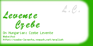 levente czebe business card